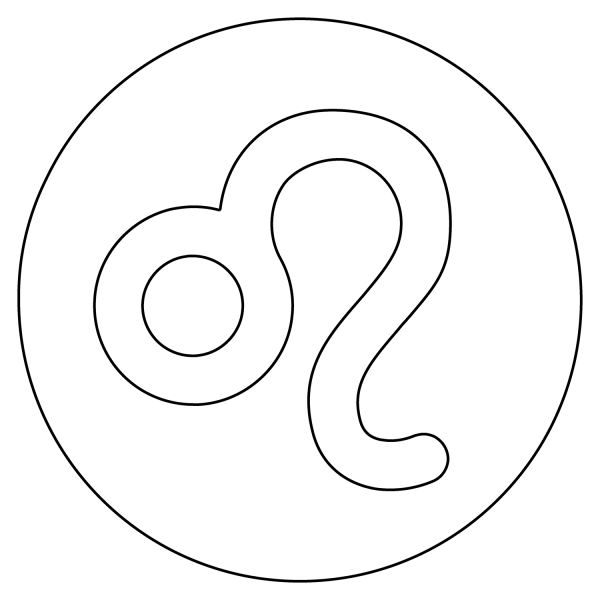 Leo Emoji coloring page image