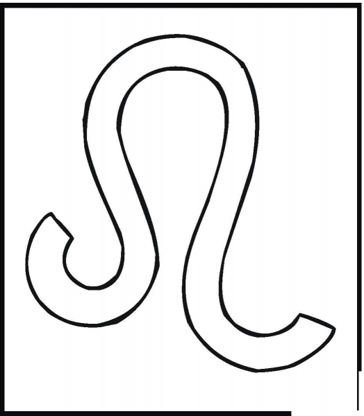 Leo zodiac sign coloring page image
