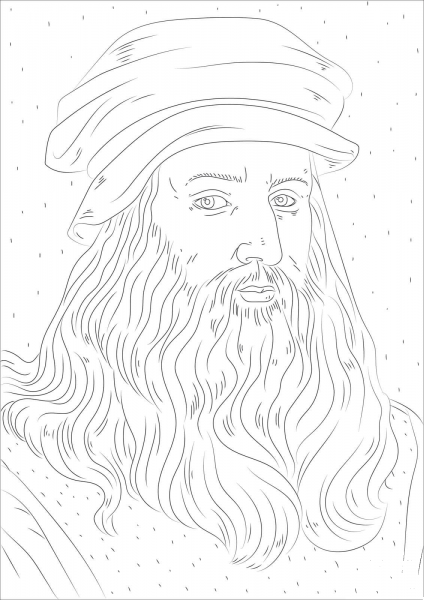 Leonardo Da Vinci coloring page image