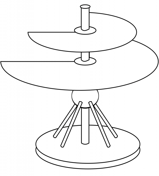 Leonardo Da Vinci Helicopeter coloring page image