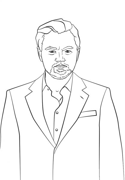 Leonardo DiCaprio coloring page image