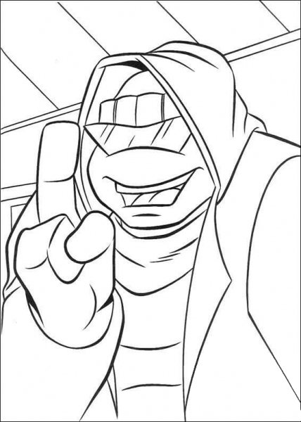 Leonardo in disguise  coloring page image