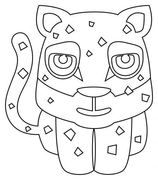 Leopard coloring page image