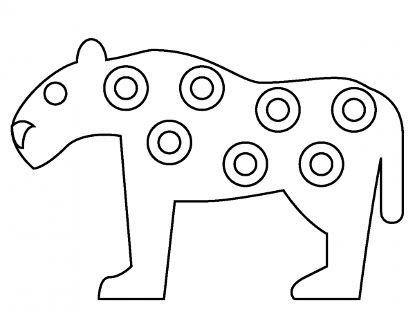 Leopard Emoji coloring page image