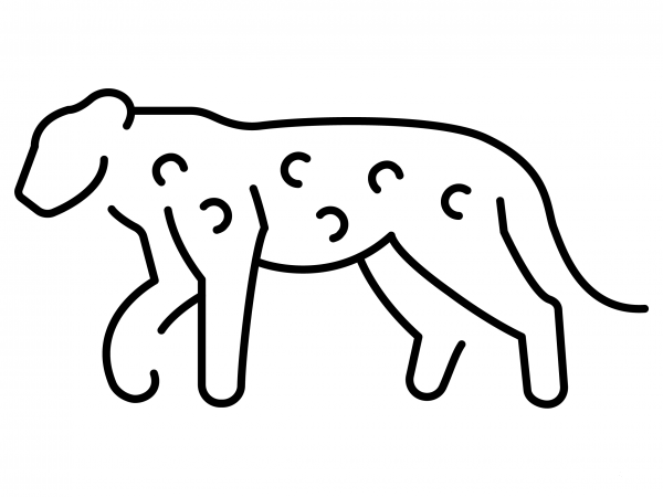 Leopard Emoji coloring page image