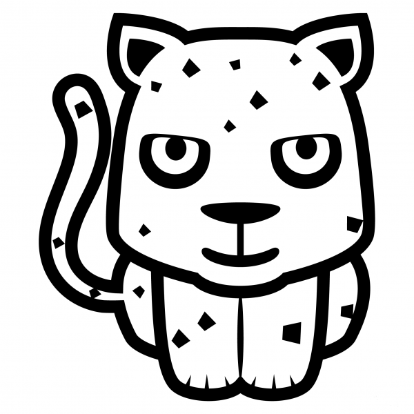 Leopard Emoji coloring page image