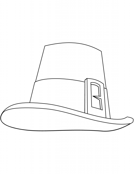 Leprechaun Hat coloring page image