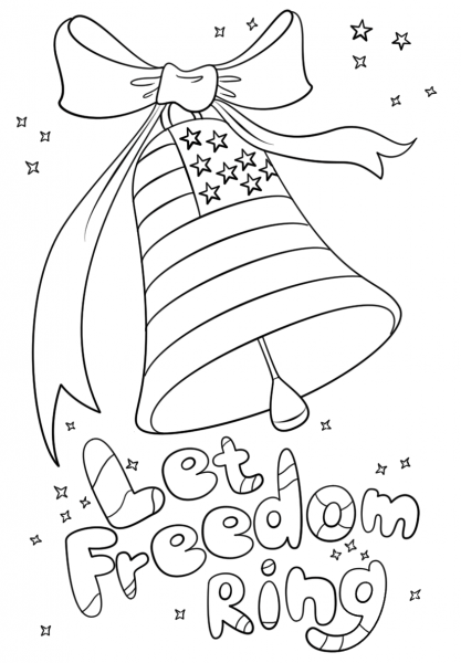 Let Freedom Ring coloring page image