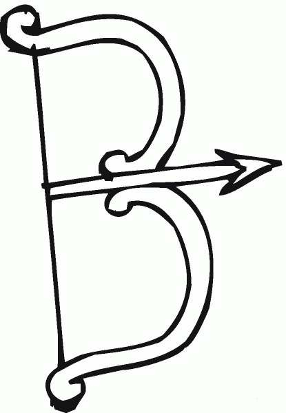 Letter B is for a bow coloring page image