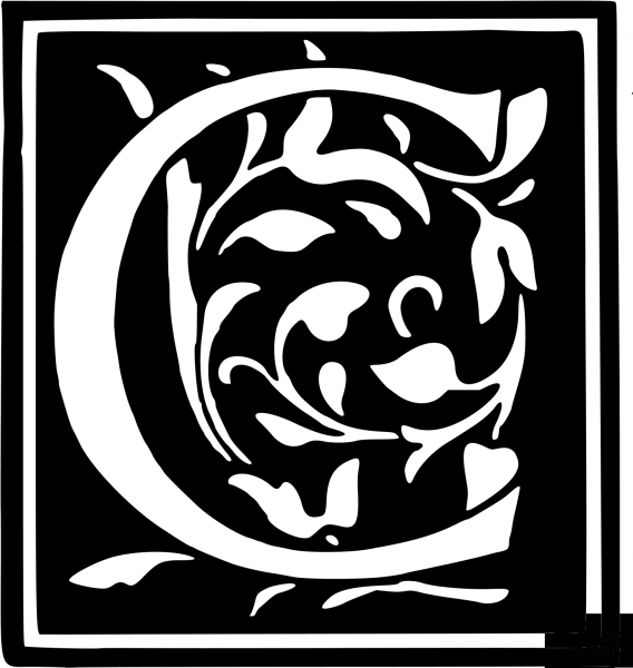 Letter C coloring page image