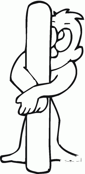Letter I with Monkey coloring page image