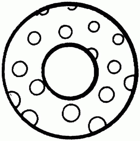 Letter O with Polka Dot coloring page image