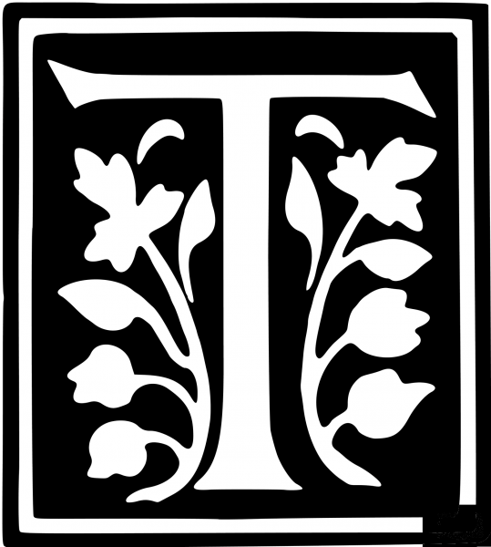 Letter T coloring page image