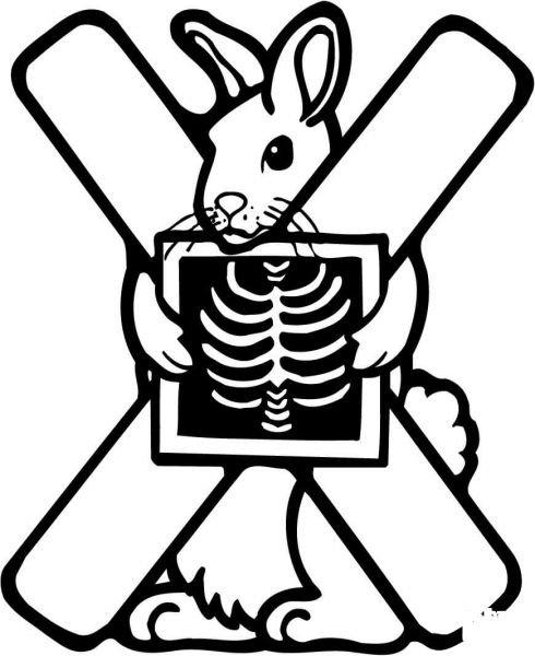 Letter X is for X-Ray coloring page image