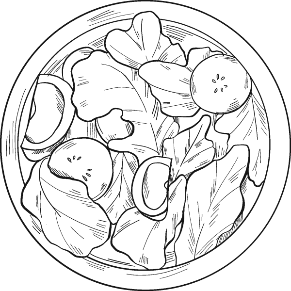 Lettuce Salad coloring page image