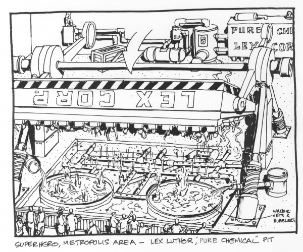 Lex Luthor Chemical Pit coloring page image