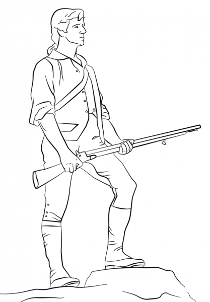 Lexington Minutemen coloring page image
