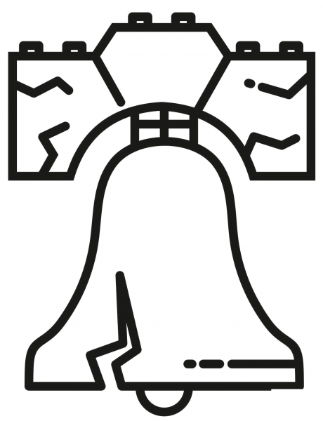 Liberty Bell coloring page image