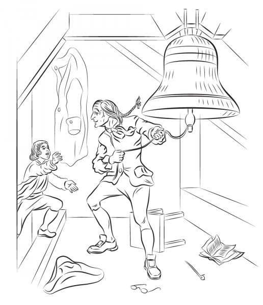 Liberty Bell coloring page image