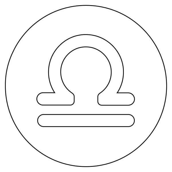 Libra Emoji coloring page image