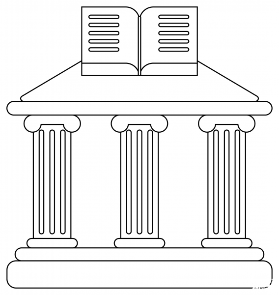 Library coloring page image