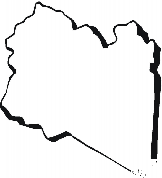 Libya Map Outline coloring page image