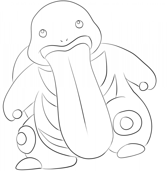 Lickitung coloring page image