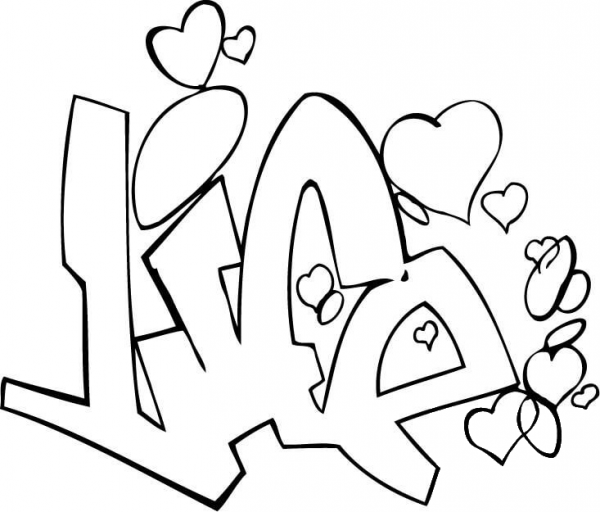Life Graffiti  coloring page image