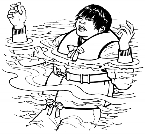 Life Jacket coloring page image
