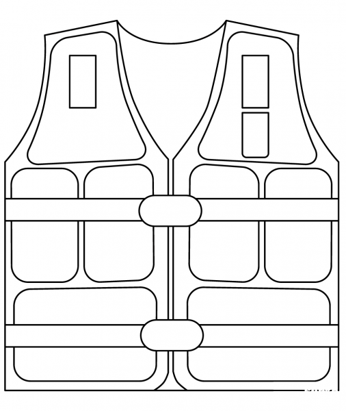 Life Vest coloring page image