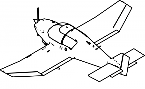 Light Aircraft coloring page image