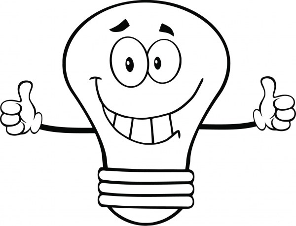 Light Bulb  coloring page image