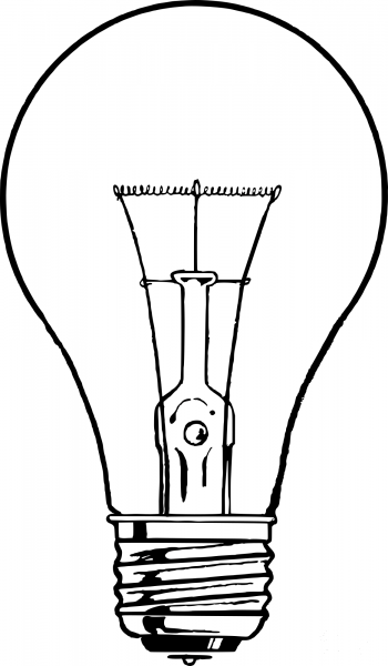 Light Bulb coloring page image