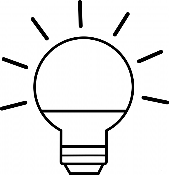Light Bulb coloring page image