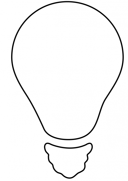 Light Bulb Emoji coloring page image