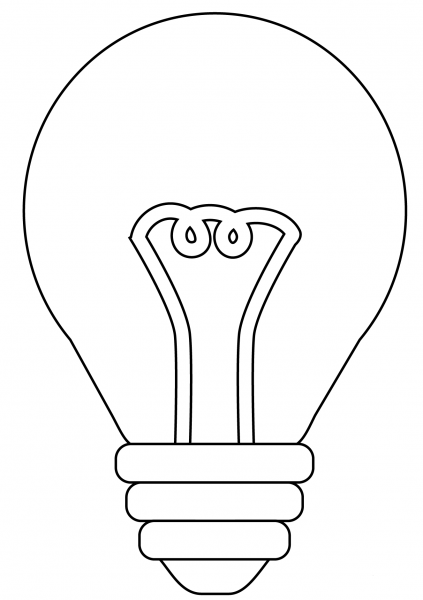 Light Bulb Emoji coloring page image