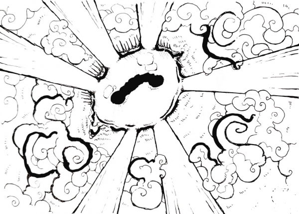 Light coloring page image