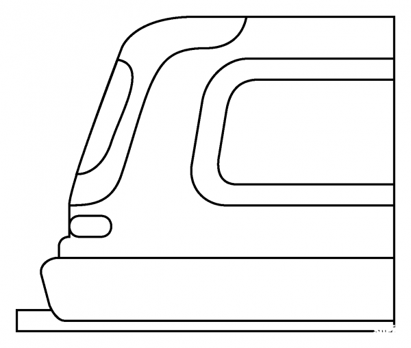 Light Rail Emoji coloring page image