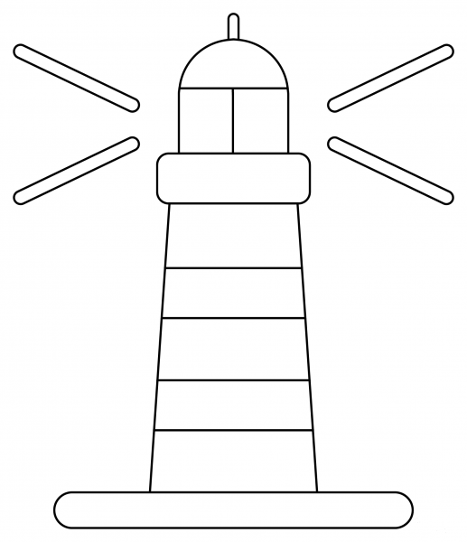 Lighthouse coloring page image