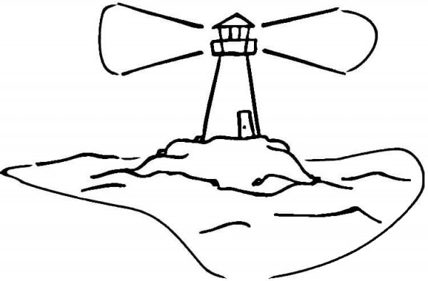 Lighthouse  coloring page image