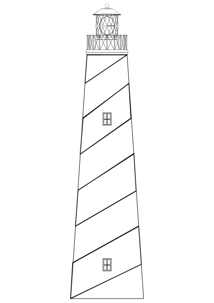 Lighthouse coloring page image