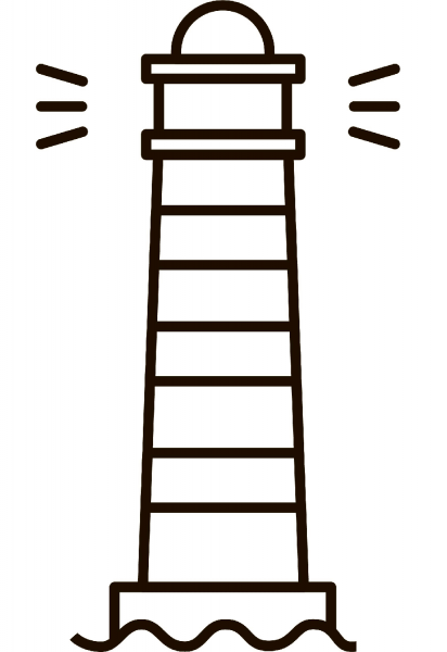 Lighthouse coloring page image