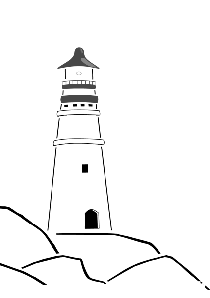 Lighthouse coloring page image