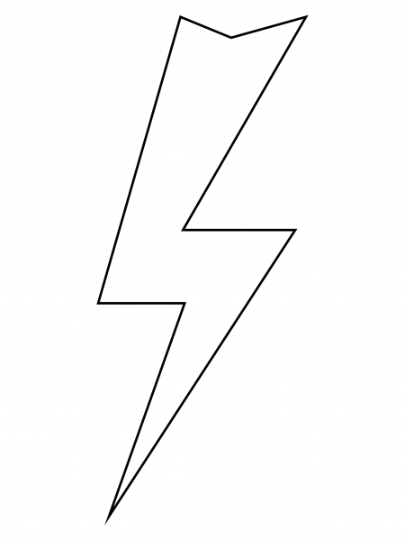 Lightning coloring page image