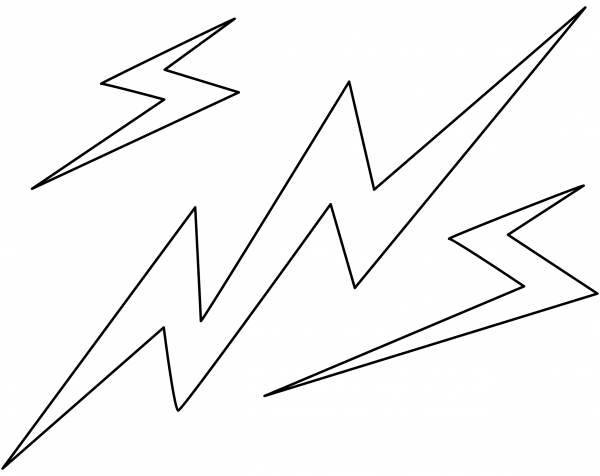 Lightning coloring page image