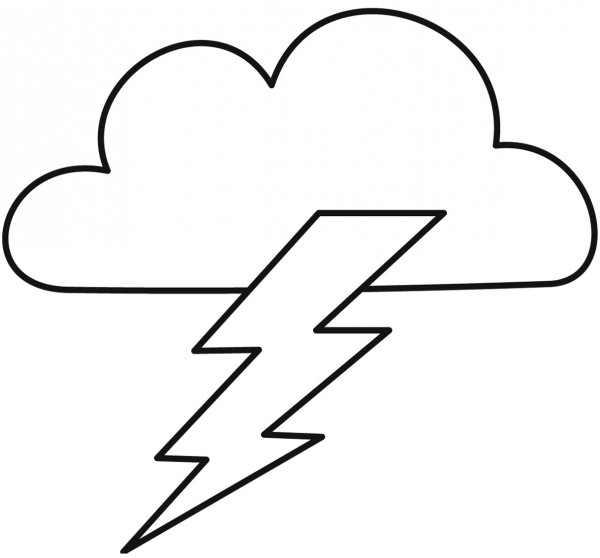Lightning coloring page image