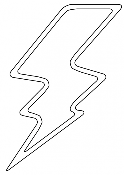 Lightning coloring page image