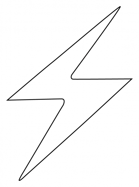 Lightning Emoji coloring page image