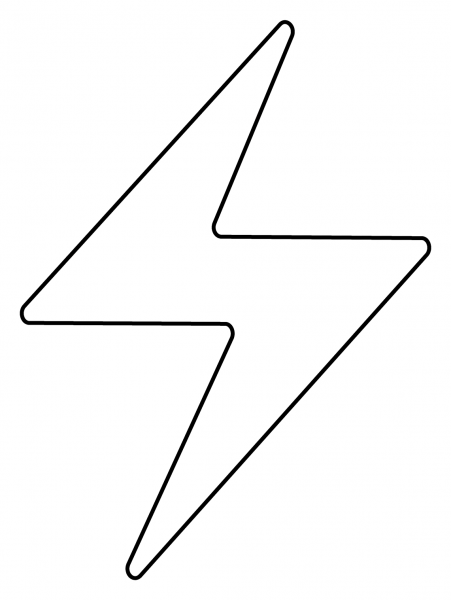 Lightning Emoji coloring page image