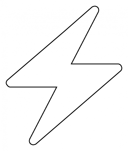 Lightning Emoji coloring page image